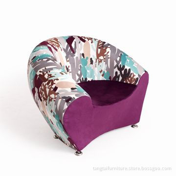 Round Sofa Chair, Made of Injection Foam and Cashmere